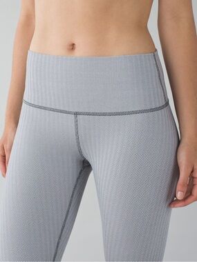 lululemon athletica Heathered White Slate Herringbone High Times Leggings